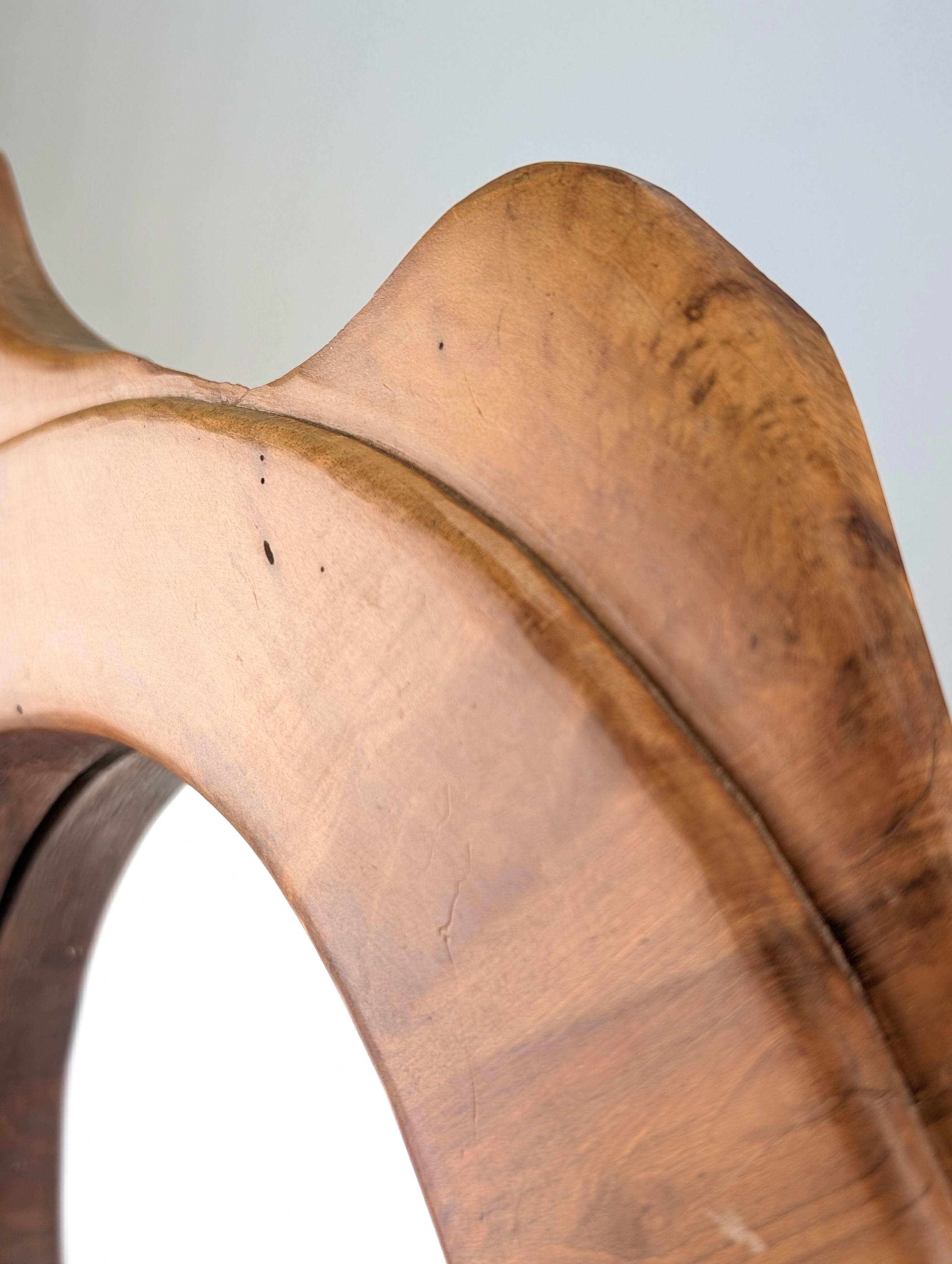 Biomorphic_Wall_Mirror_in_Solid_Walnut,_Organic_Design,_France,_1960s