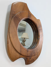 Biomorphic_Wall_Mirror_in_Solid_Walnut,_Organic_Design,_France,_1960s