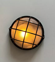 Black_Metal_and_Ribbed_Glass_Wall_Lamp,_Postmodern_Design,_France_1980s