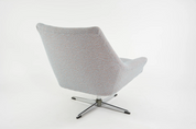 1970s_Swivel_Shell_Armchair_in_Light_Blue_and_Terracotta_Fabric_with_Chrome_Base