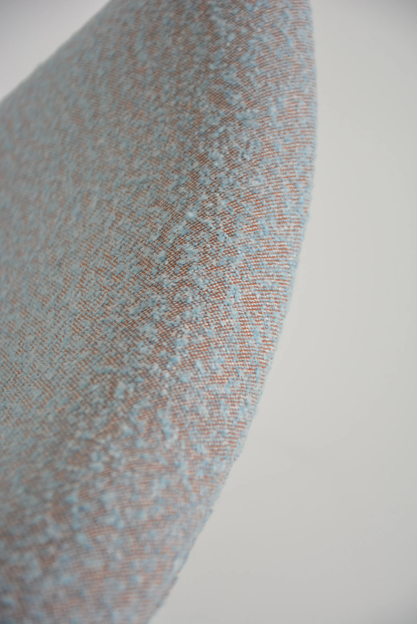 1970s_Swivel_Shell_Armchair_in_Light_Blue_and_Terracotta_Fabric_with_Chrome_Base