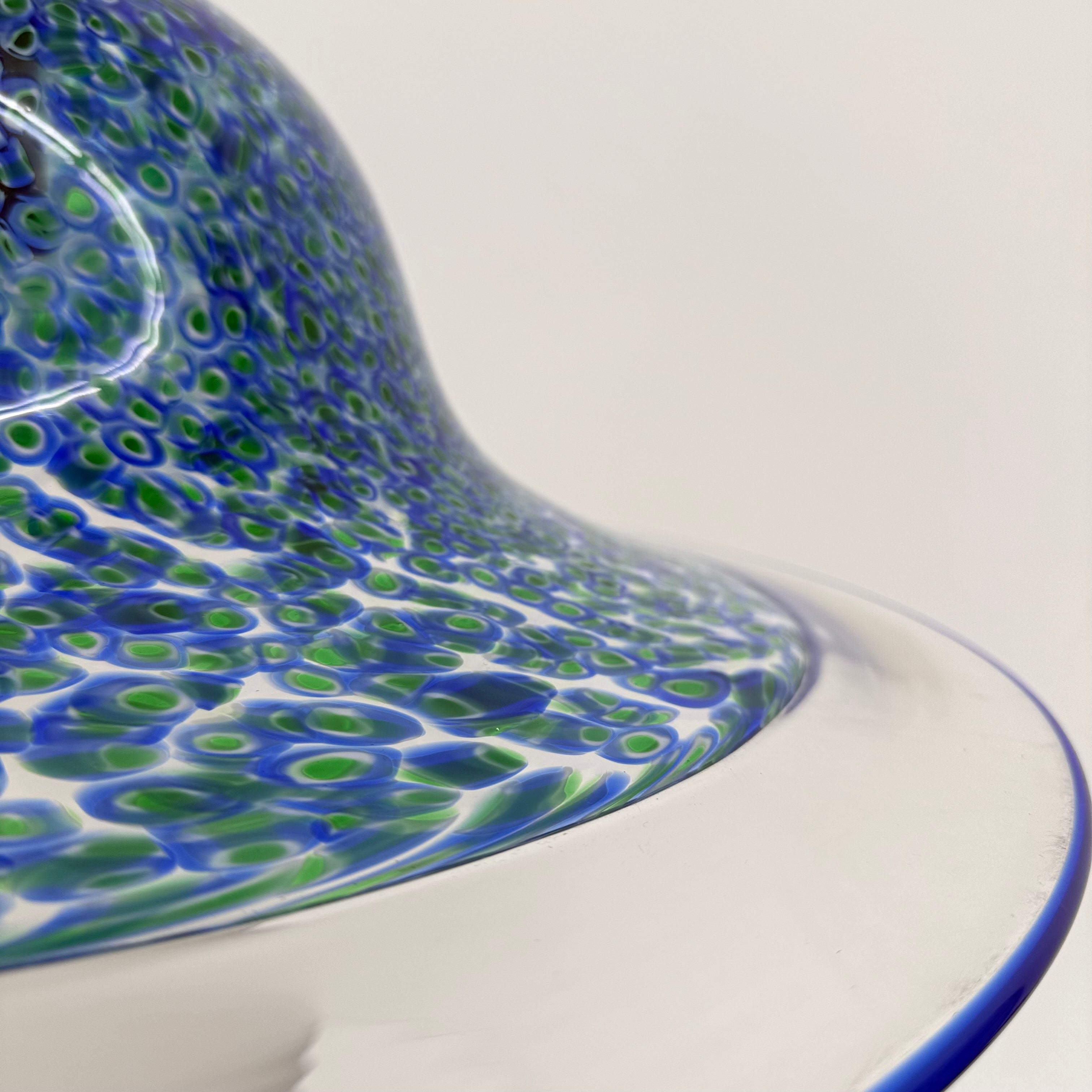 Gae_Aulenti_“Neverrino”_Blue_Murano_Glass_Pendant_Lamp_for_Vistosi,_1970s