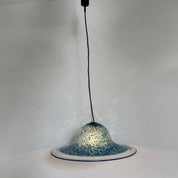 Gae_Aulenti_“Neverrino”_Blue_Murano_Glass_Pendant_Lamp_for_Vistosi,_1970s