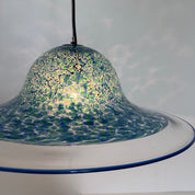 Gae_Aulenti_“Neverrino”_Blue_Murano_Glass_Pendant_Lamp_for_Vistosi,_1970s