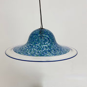 Gae_Aulenti_“Neverrino”_Blue_Murano_Glass_Pendant_Lamp_for_Vistosi,_1970s