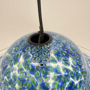 Gae_Aulenti_“Neverrino”_Blue_Murano_Glass_Pendant_Lamp_for_Vistosi,_1970s