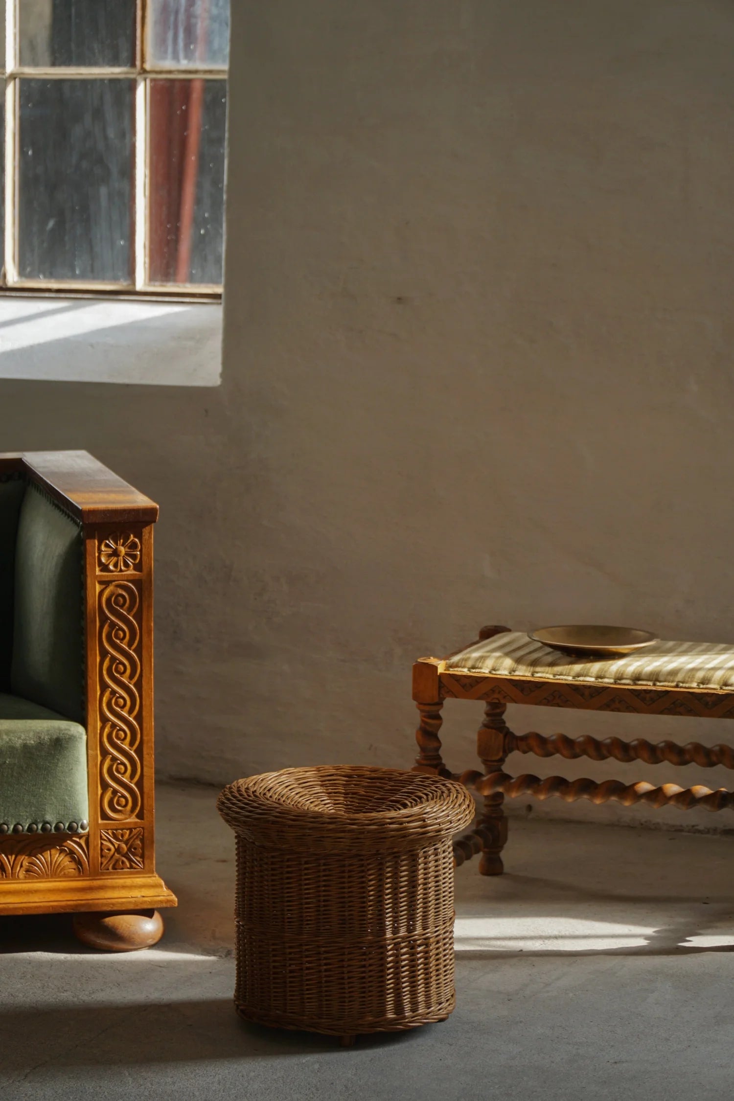 Bohemian_Rattan_Side_Table_or_Stool,_1970s