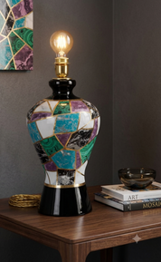 Boni_Ceramic_Table_Lamp,_Handcrafted_Glazed_Vase_Lamp,_Italian_Postmodern_Design,_1980s
