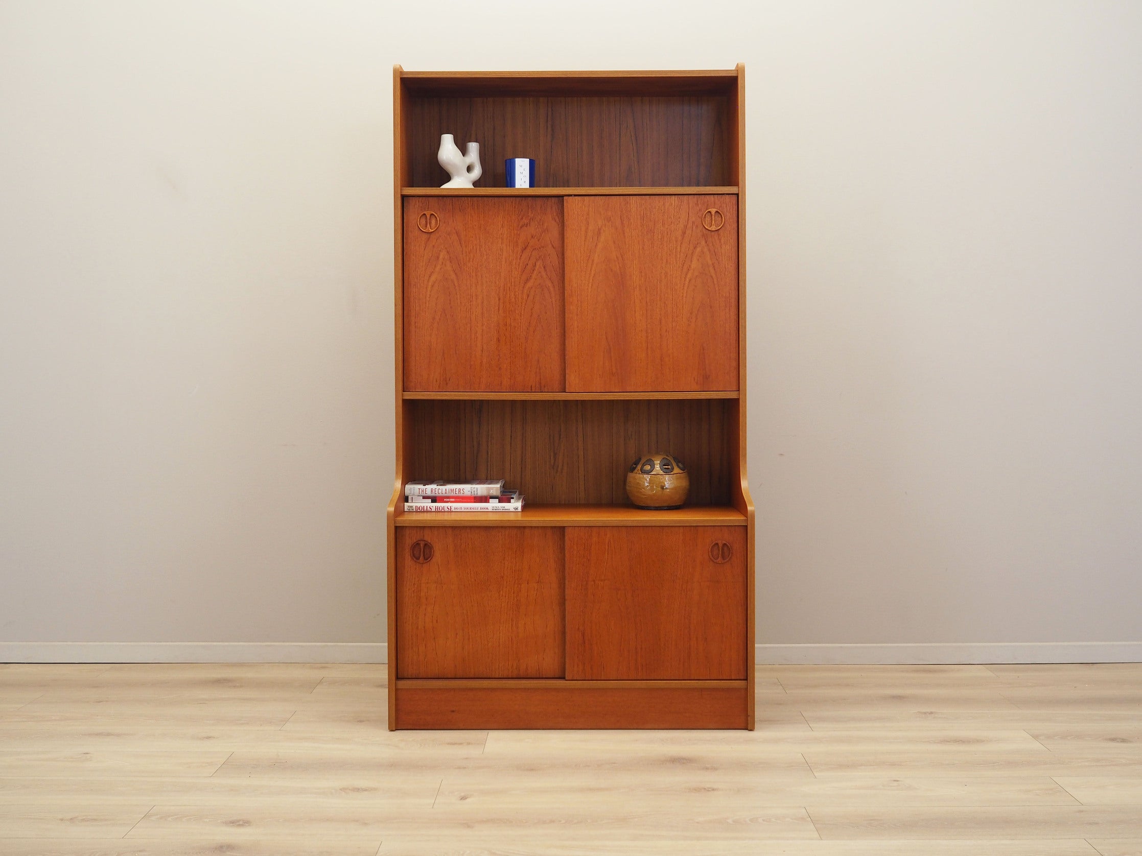Danish_Teak_Bookcase_with_Shelves_and_Compartments,_1960s,_Denmark
