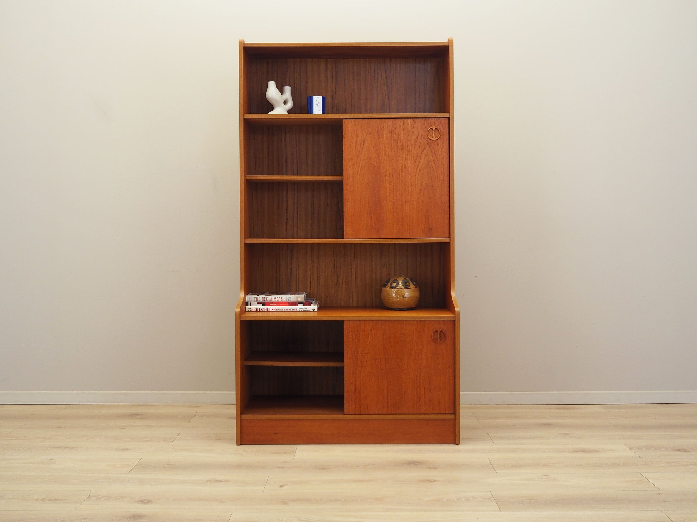 Danish_Teak_Bookcase_with_Shelves_and_Compartments,_1960s,_Denmark