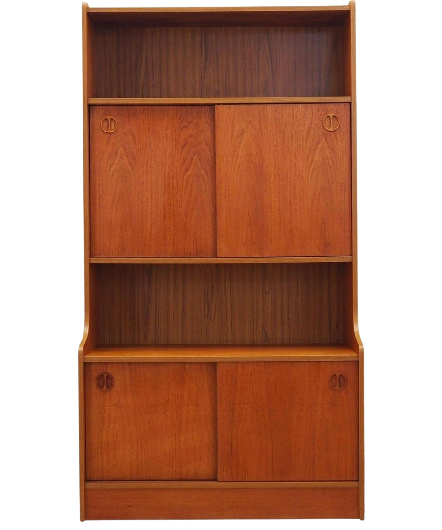 Danish_Teak_Bookcase_with_Shelves_and_Compartments,_1960s,_Denmark