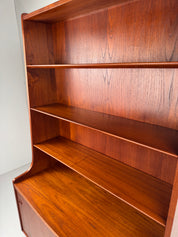 Teak_Bookcase_with_Cabinet_by_Johannes_Sorth_for_Nexø_Møbelfabrik,_Denmark,_1960s