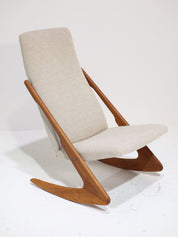 Boomerang_Rocking_Chair_by_Mogens_Kold_in_Teak_and_Kvadrat_Hallingdal_Wool,_Denmark,_1950s–1960s
