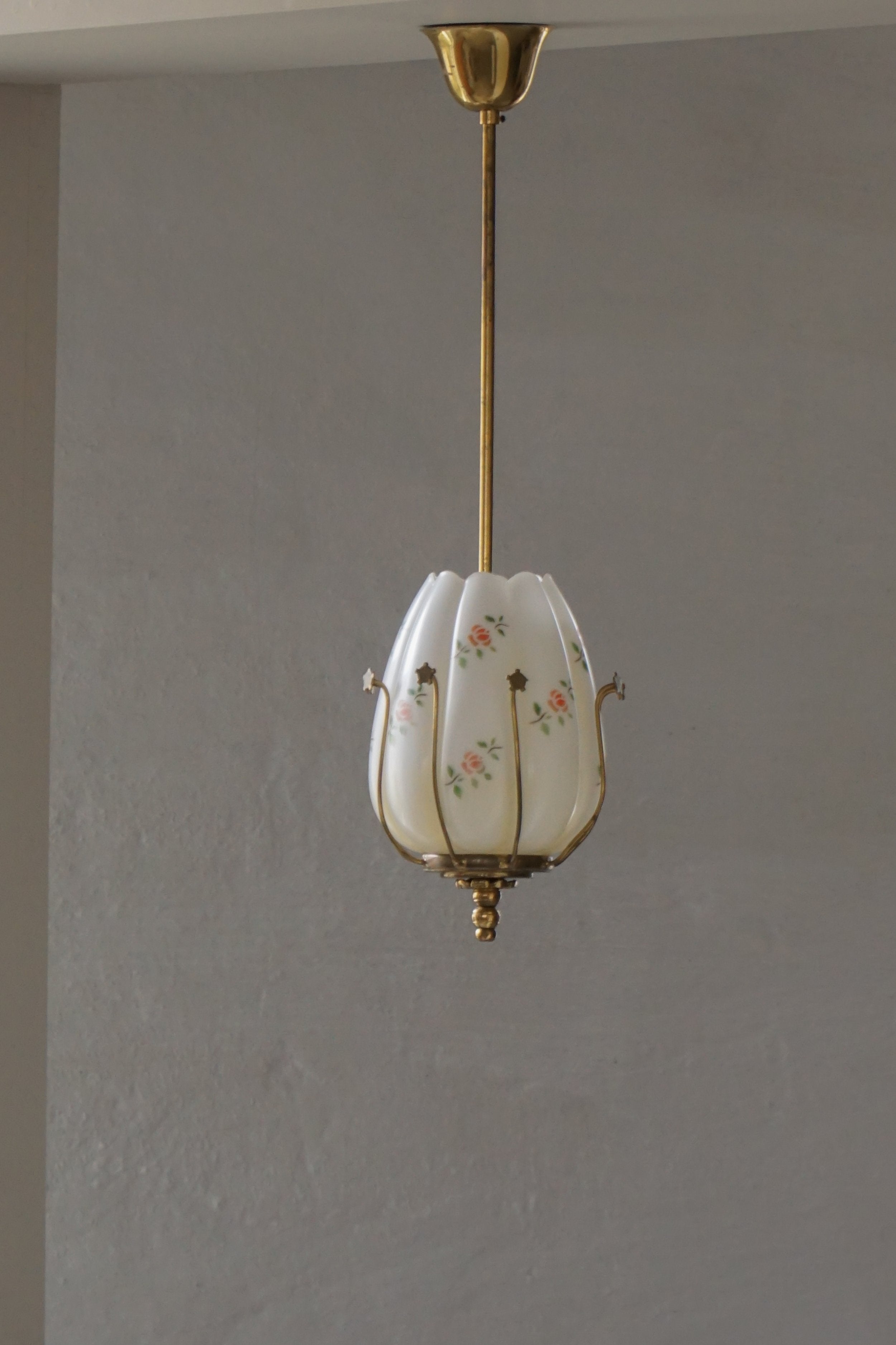 Brass_and_Glass_Ceiling_Lamp_with_Floral_Motifs