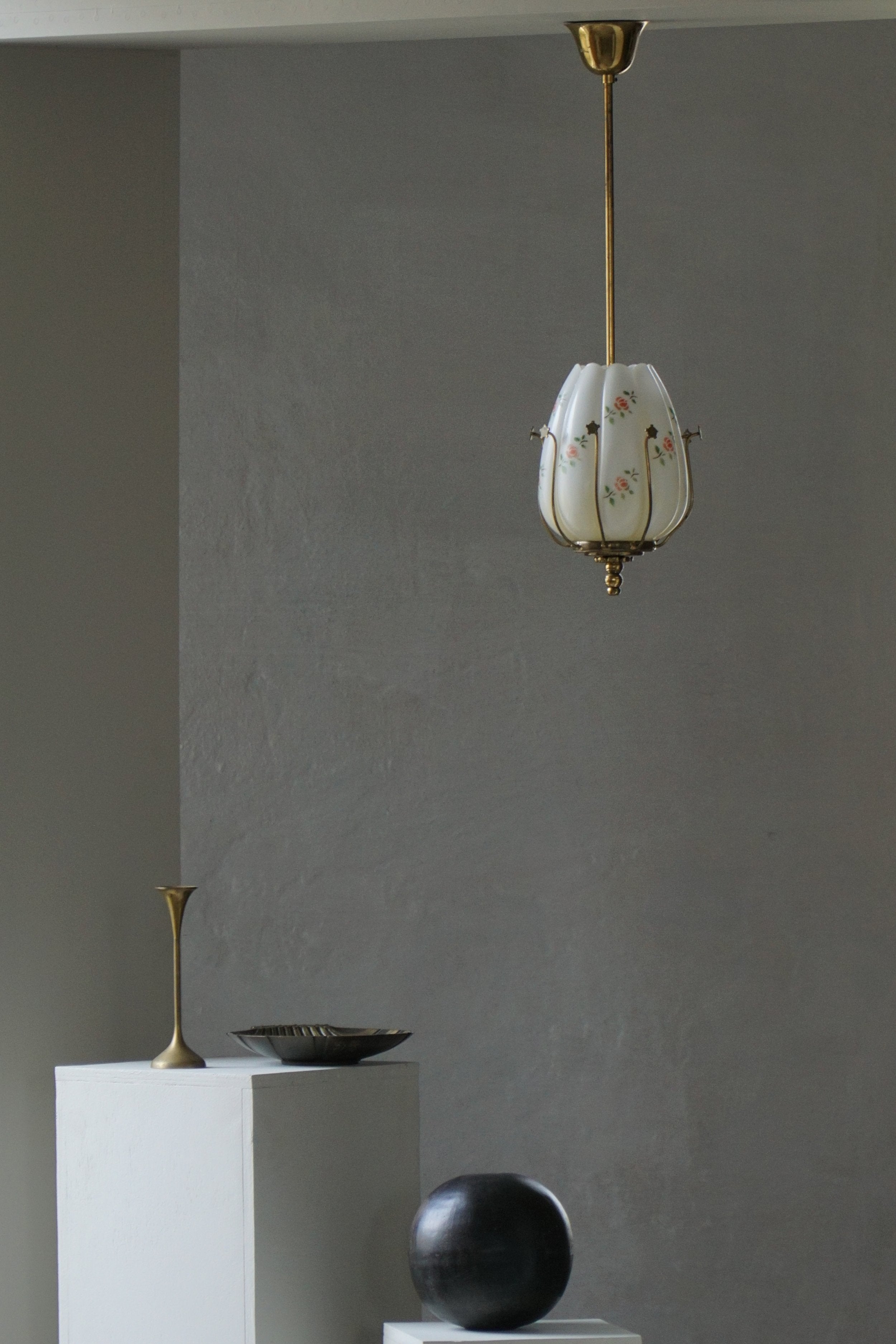 Brass_and_Glass_Ceiling_Lamp_with_Floral_Motifs