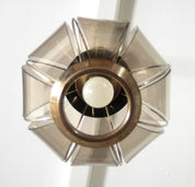 Brass_chandelier_with_smoked_glass_segments,_second_half_of_the_20th_century