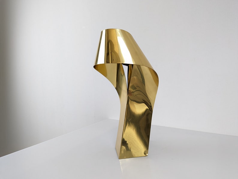 Brass_design_lamp_stamped_and_numbered_1970s