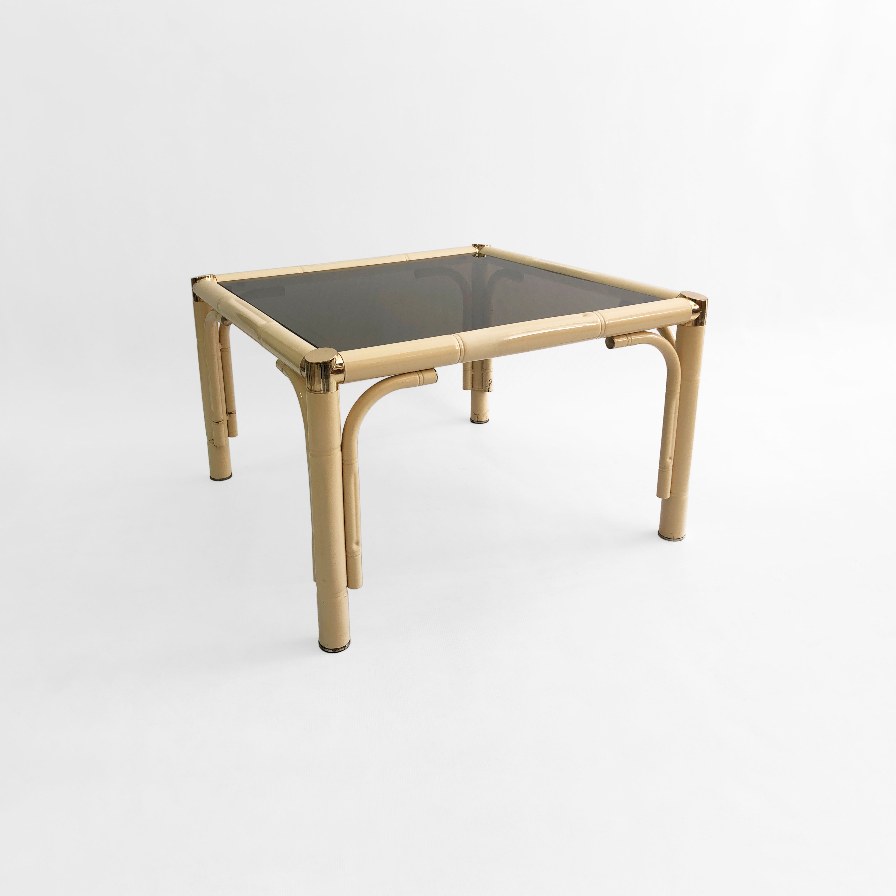 Brass_Glass_Cream_Faux_Bamboo_Side_Table_Italian_Midcentury_1970s_Vintage_Hollywood_Regency