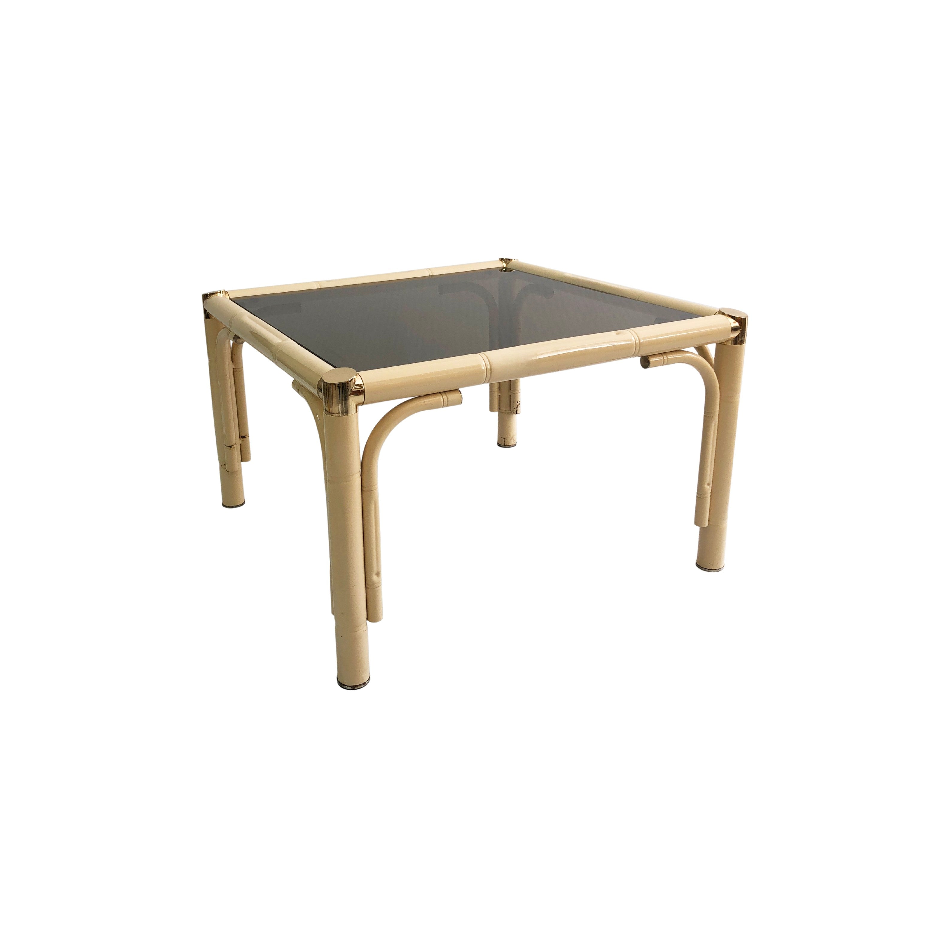Brass_Glass_Cream_Faux_Bamboo_Side_Table_Italian_Midcentury_1970s_Vintage_Hollywood_Regency