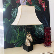Brass_Horse_Head_Table_Lamp_with_Chinoiserie_Shade,_France_1970s
