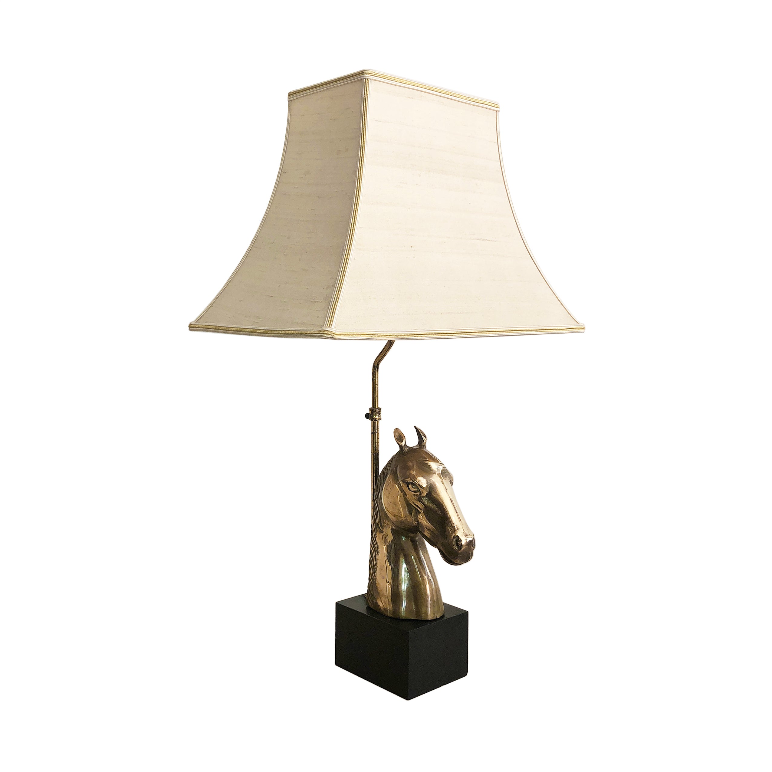 Brass_Horse_Head_Table_Lamp_with_Chinoiserie_Shade,_France_1970s