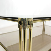 Brass_Two_Tiered_Coffee_Table_Hollywood_Regency_Gold_Smoked_Glass_1970s_Glamour