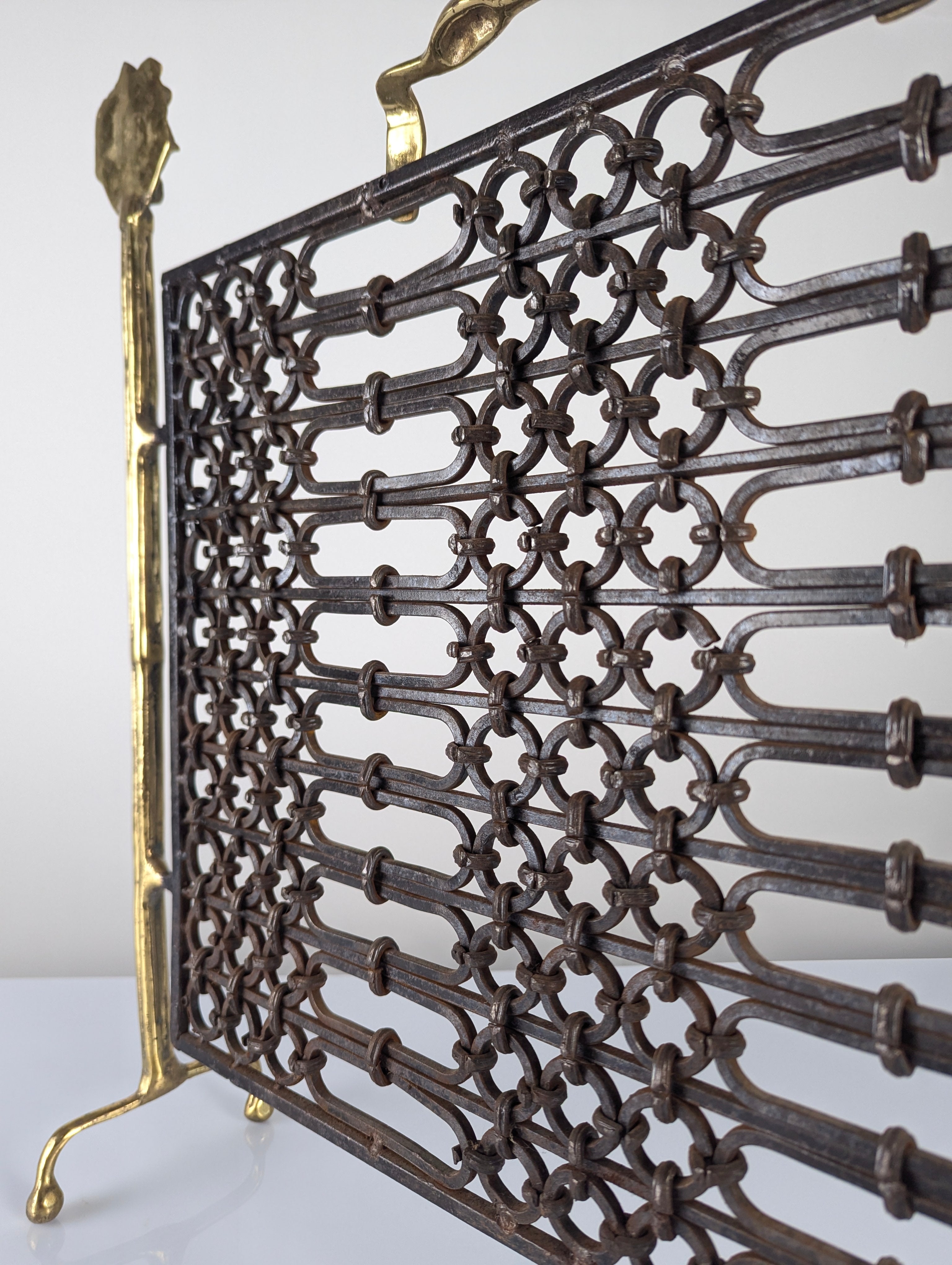 Brutalist_Bronze_and_Wrought_Iron_Fireplace_Screen_by_David_Marshall