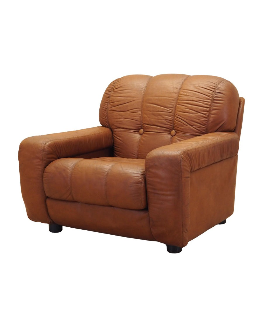 Brown_Armchair,_Original_Leather,_1970s,_Italy
