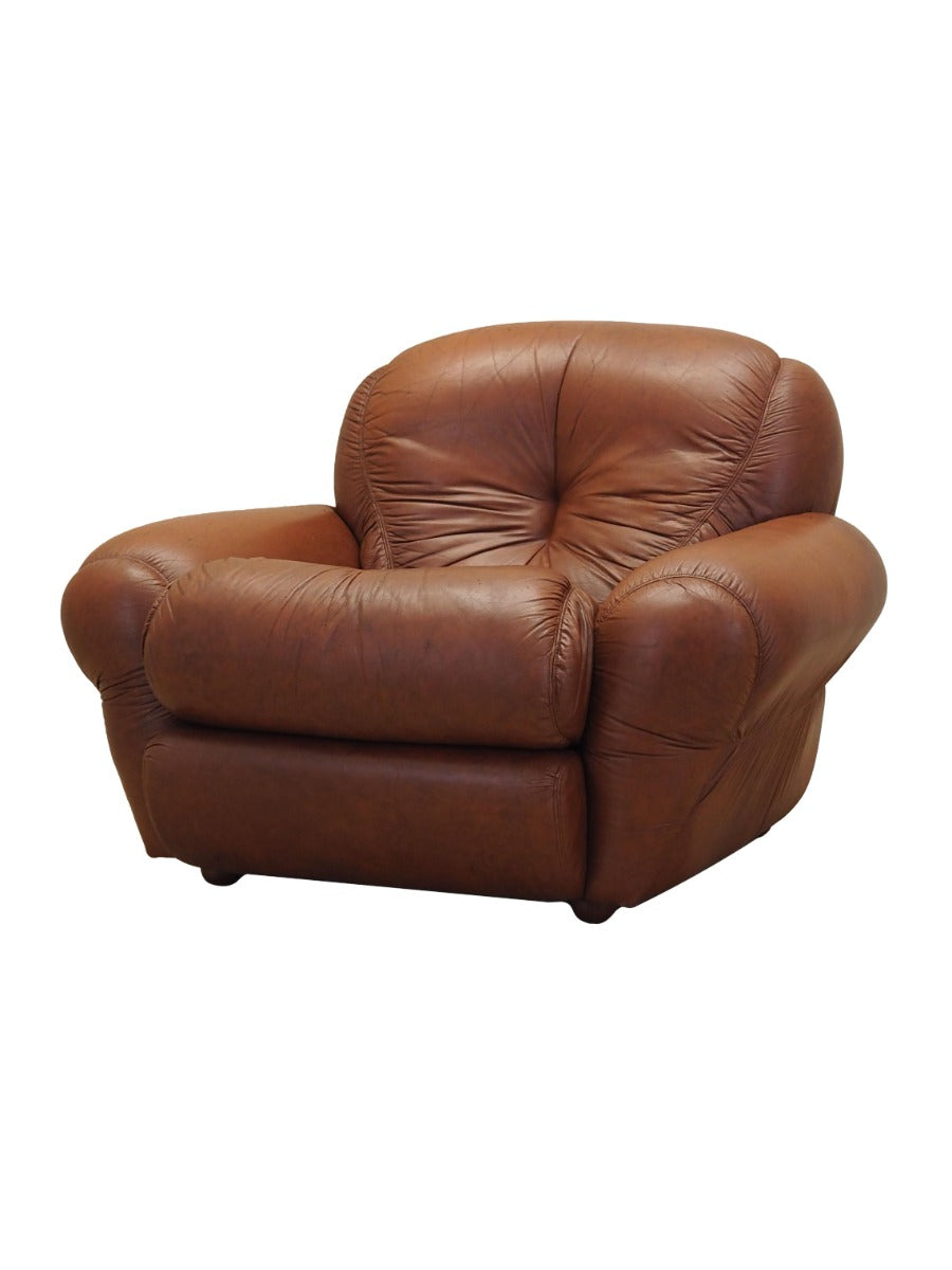 Brown_Armchair,_Original_Leather,_1970s,_Italy