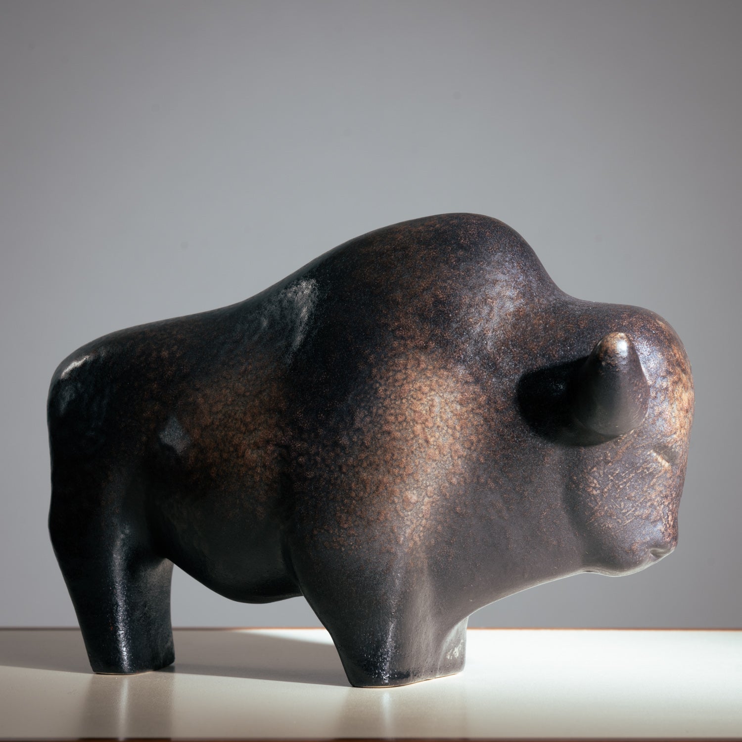 Ceramic_Bull_Sculpture_by_Kurt_Tschörner_for_Ruscha,_Germany,_Mid-20th_Century