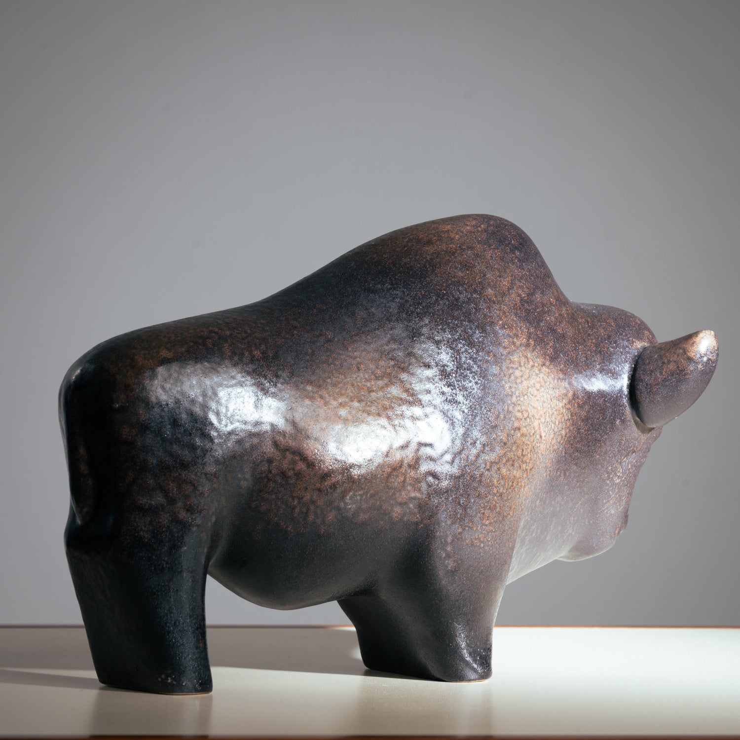 Ceramic_Bull_Sculpture_by_Kurt_Tschörner_for_Ruscha,_Germany,_Mid-20th_Century