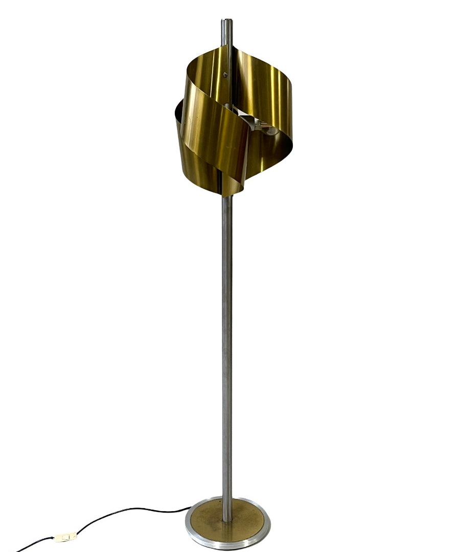 Brushed_Steel_and_Brass_Floor_Lamp,_Mid_Century_Modern,_1970s,_Italy