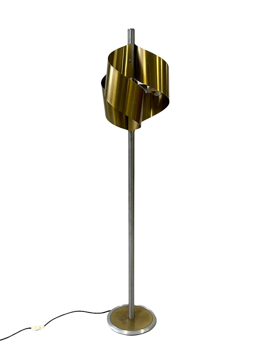 Brushed_Steel_and_Brass_Floor_Lamp,_Mid_Century_Modern,_1970s,_Italy