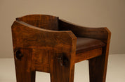 Brutalist_Bulky_Artisanal_Chair_in_Wood,_1960s