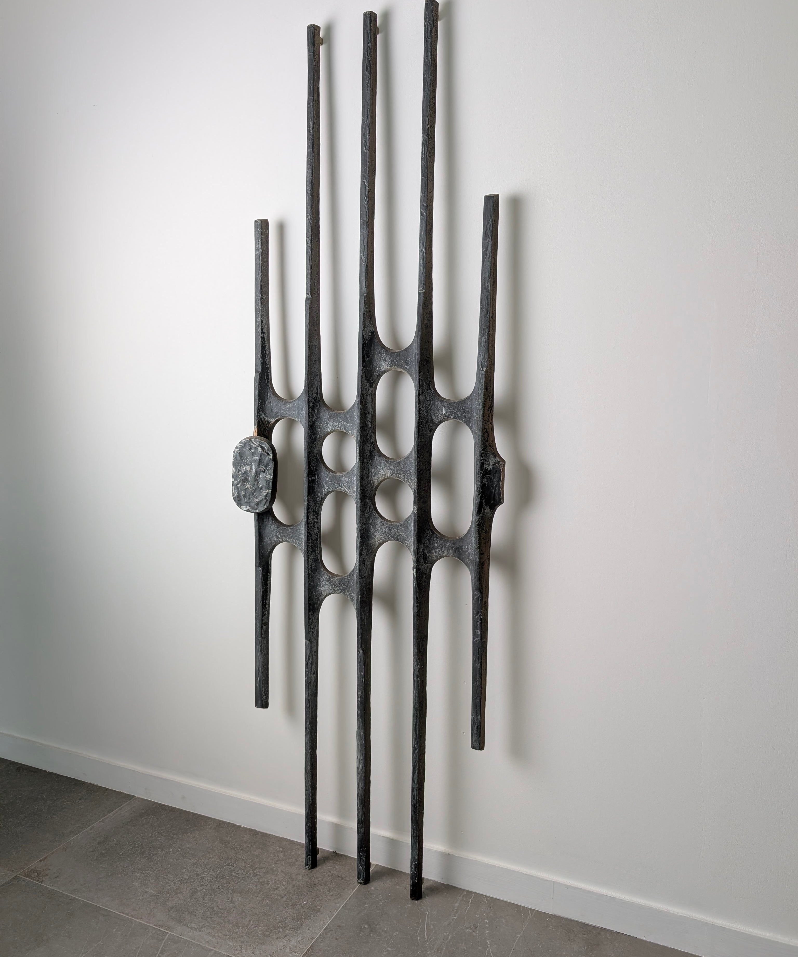 1960s_Brutalist_Cast_Aluminum_Door_Panel,_Paul_Evans_Style