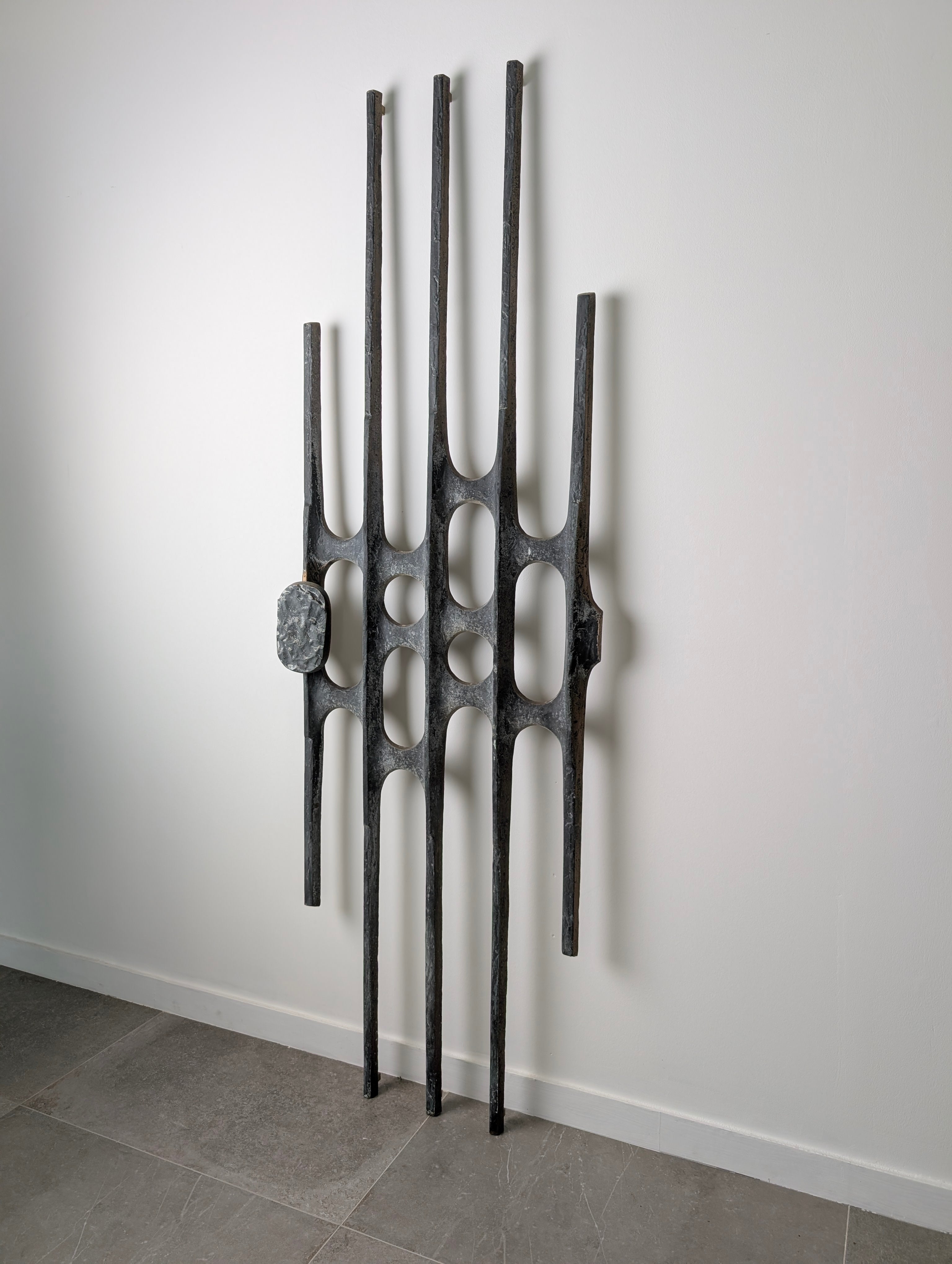 1960s_Brutalist_Cast_Aluminum_Door_Panel,_Paul_Evans_Style