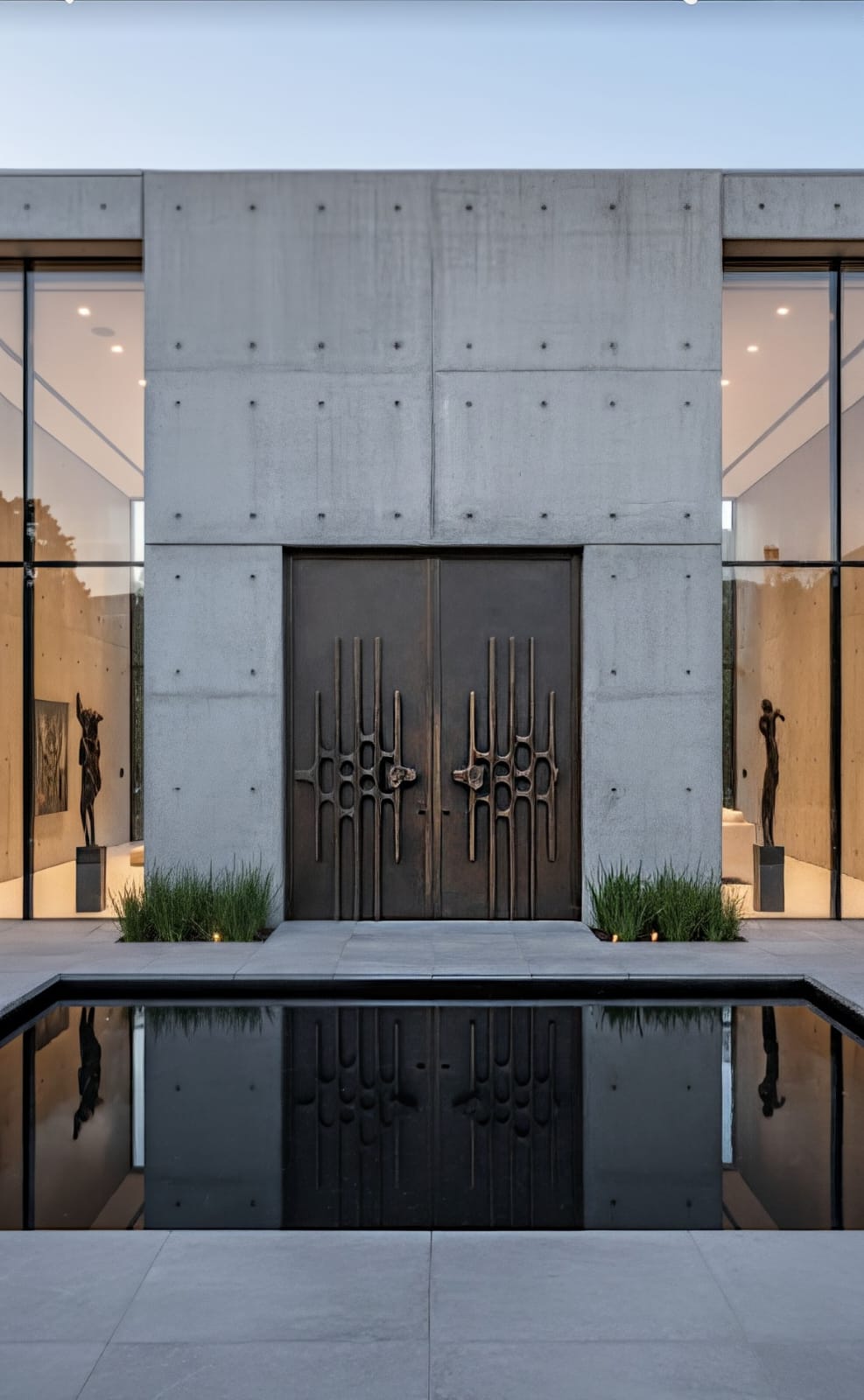 1960s_Brutalist_Cast_Aluminum_Door_Panel,_Paul_Evans_Style