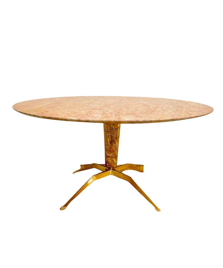 Brutalist_Console_Table_with_Pink_Marble_Top,_Mid_Century_Modern,_1960s,_Italy,_Designed_by_Duilio_Barnabé