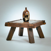 Rustic_Copper_Coffee_Table_with_Solid_Wood_Frame,_German_Mid_Century_Modern,_1970s
