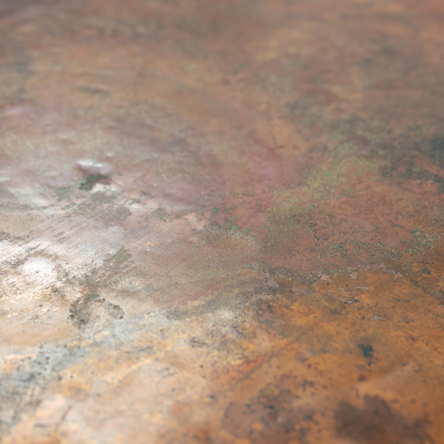 Rustic_Copper_Coffee_Table_with_Solid_Wood_Frame,_German_Mid_Century_Modern,_1970s