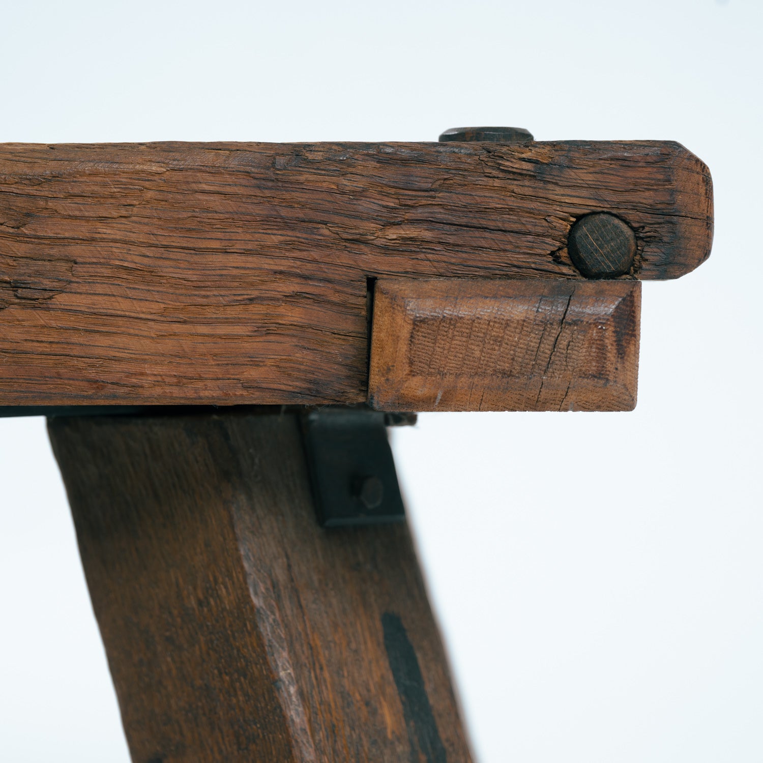 Rustic_Copper_Coffee_Table_with_Solid_Wood_Frame,_German_Mid_Century_Modern,_1970s