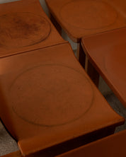 Set_of_7_Luigi_Gorgoni_Brutalist_Dining_Chairs_for_Roche_Bobois_in_Elm_and_Leather,_France,_1970s