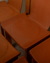 Set_of_7_Luigi_Gorgoni_Brutalist_Dining_Chairs_for_Roche_Bobois_in_Elm_and_Leather,_France,_1970s