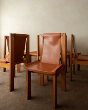 Set_of_7_Luigi_Gorgoni_Brutalist_Dining_Chairs_for_Roche_Bobois_in_Elm_and_Leather,_France,_1970s