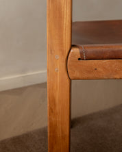 Set_of_4_Maison_Regain_Brutalist_Dining_Chairs_in_Elm_and_Cognac_Leather,_France,_1970s