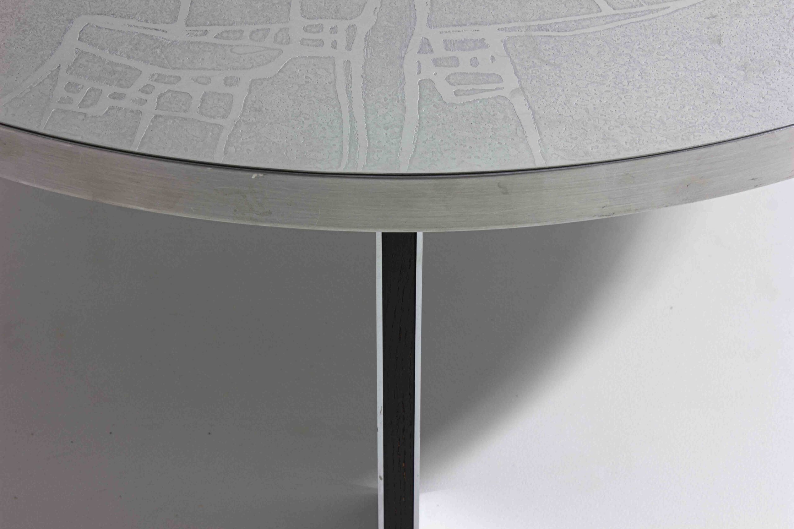 Brutalist_Etched_Chrome_Round_Coffee_Table_by_Heinz_Lilienthal,_1960s