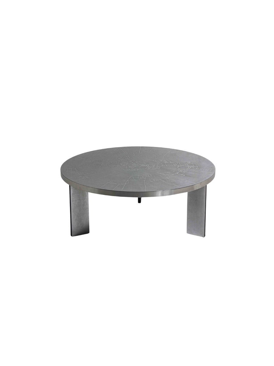 Brutalist_Etched_Chrome_Round_Coffee_Table_by_Heinz_Lilienthal,_1960s