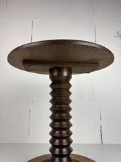 Brutalist_French_Wood_Turned_Wine_Press_Side_Table_in_the_style_of_Charles_Dudouyt,_1950s