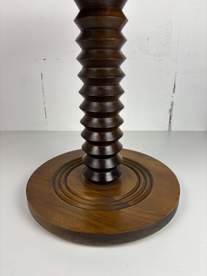 Brutalist_French_Wood_Turned_Wine_Press_Side_Table_in_the_style_of_Charles_Dudouyt,_1950s