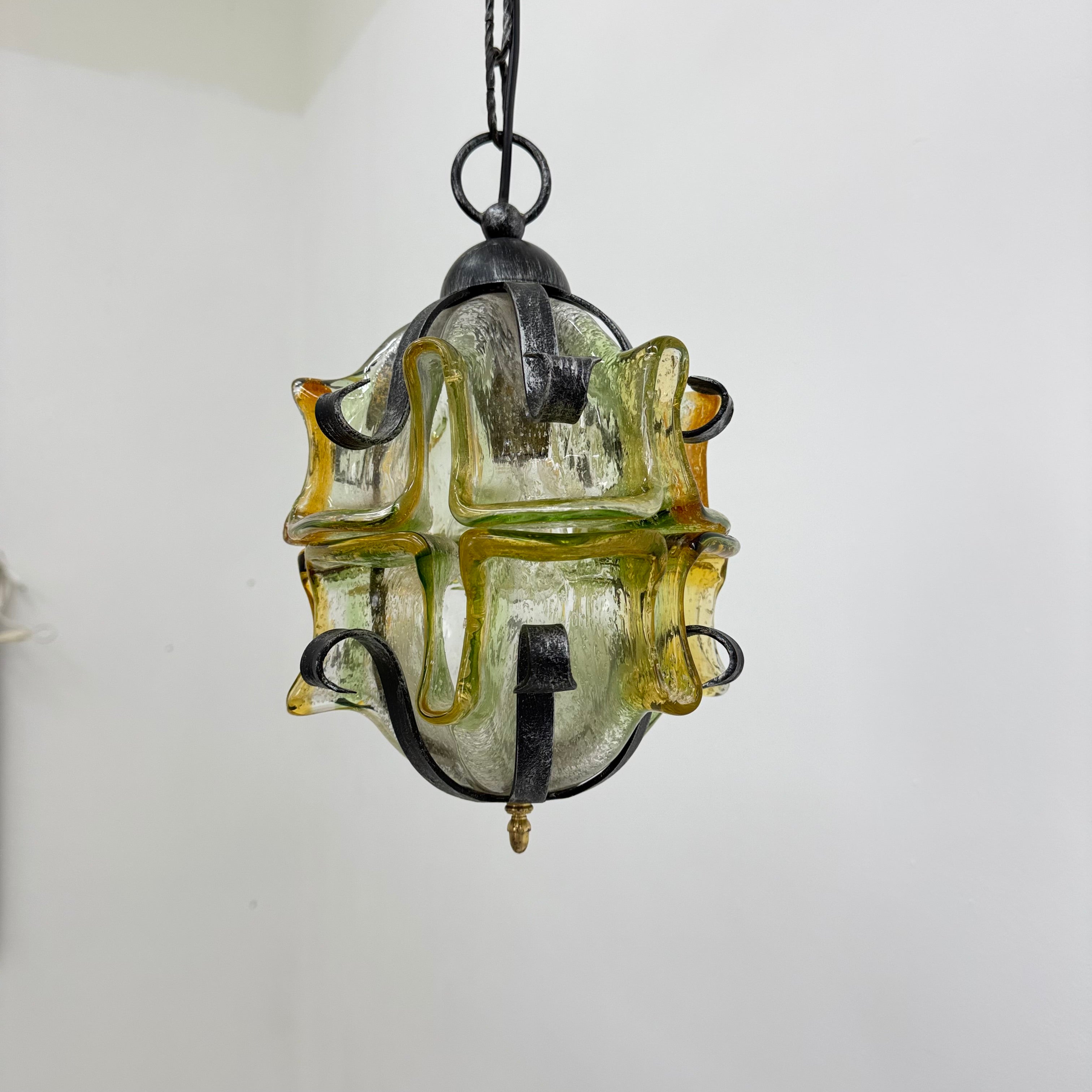 Brutalist_Glass_and_Iron_Pendant_Lamp,_1970s